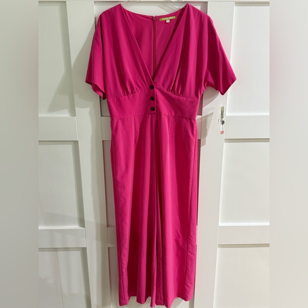 Gianni Bini Katia Orchid Pink Cropped Jumpsuit NWT Size 8 - Picture 3 of 10